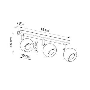 Plafonieră OCULARE 3 negru - imagine 4