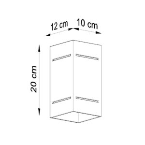 Lampă de perete BLOCCO alb - imagine 5