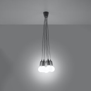 Lampă suspendată DIEGO 5 gri - imagine 3