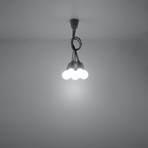 Lampă suspendată DIEGO 5 gri - imagine 6
