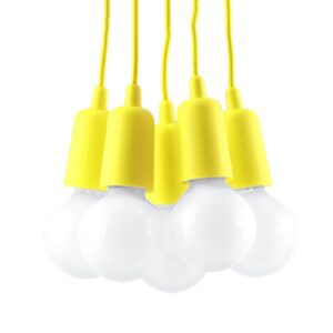 Lampă suspendată DIEGO 5 galben - imagine 1