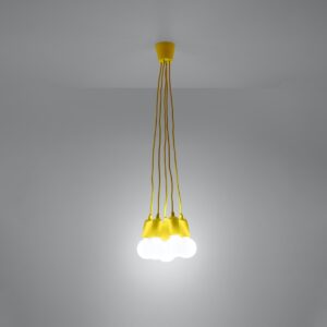 Lampă suspendată DIEGO 5 galben - imagine 3