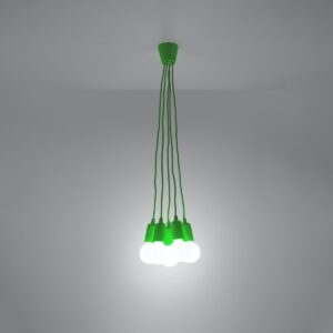 Lampă suspendată DIEGO 5 verde - imagine 3
