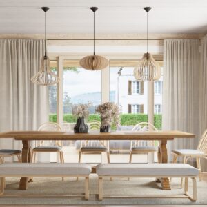 Lampă suspendată APRILLA din lemn - imagine 6