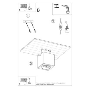 Plafonieră VALDE beton - imagine 5