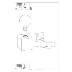 Lampă de masă ARIZ lemn - imagine 5