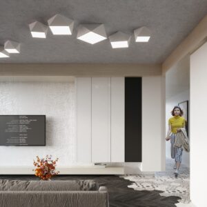 Plafonieră HEXA 45 alb - imagine 6