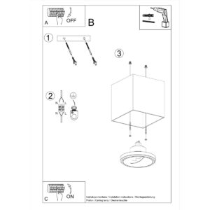 Plafonieră BLAKE gri - imagine 6
