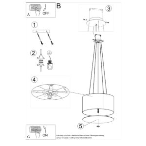 Candelabru OTTO 50 negru - imagine 5