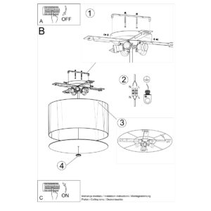 Candelabru OTTO 50 negru - imagine 5