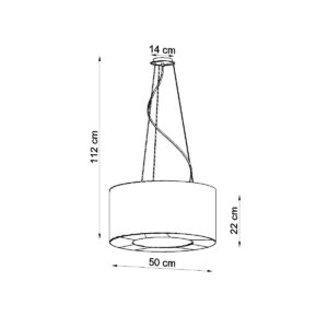 Candelabru SATURNO 50 negru - imagine 4