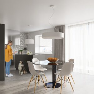 Candelabru SATURNO SLIM 70 alb - imagine 6