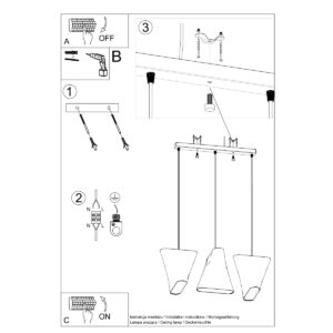 Candelabru BLUM 3 negru - imagine 5