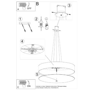 Candelabru SKALA 90 alb - imagine 5