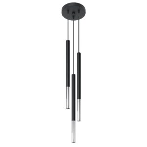 Lampă suspendată MOZAICA 3P negru/cromo - imagine 1