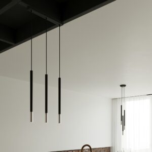 Lampă suspendată MOZAICA 3P negru/cromo - imagine 8
