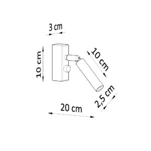 Lampă de perete EYETECH 1 alb - imagine 4