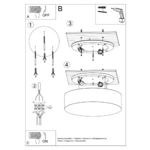 Plafonieră ARENA 55 negru - imagine 5