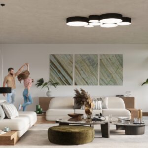 Plafonieră ARENA 55 negru - imagine 7