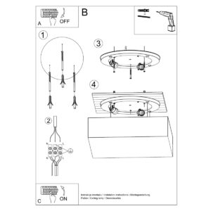 Plafonieră HORUS 55 gri - imagine 5