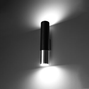 Lampă de perete LOOPEZ negru/cromo - imagine 3