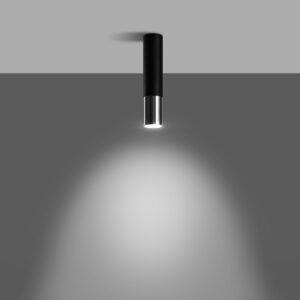 Plafonieră LOOPEZ negru/cromo - imagine 3