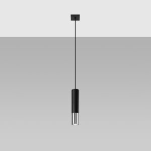 Lampă suspendată LOOPEZ 1 negru/cromo - imagine 2
