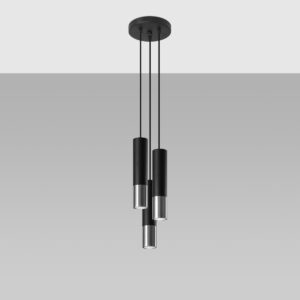 Lampă suspendată LOOPEZ 3P negru/cromo - imagine 2