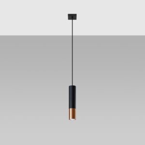 Lampă suspendată LOOPEZ 1 negru/coper - imagine 2