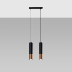 Lampă suspendată LOOPEZ 2 negru/coper - imagine 2