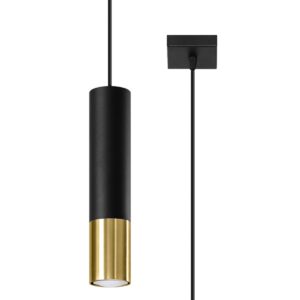 Lampă suspendată LOOPEZ 1 negru/golden - imagine 1