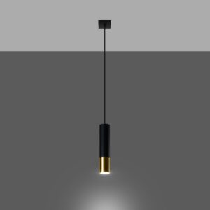 Lampă suspendată LOOPEZ 1 negru/golden - imagine 3