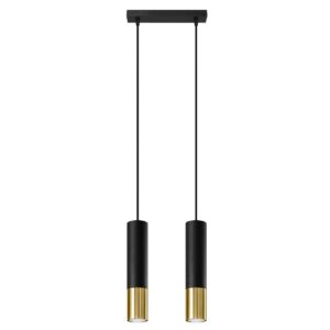 Lampă suspendată LOOPEZ 2 negru/golden - imagine 1
