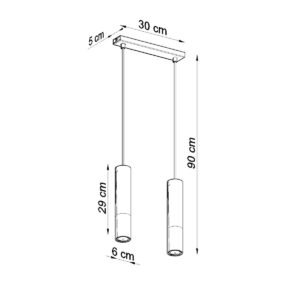 Lampă suspendată LOOPEZ 2 negru/golden - imagine 4