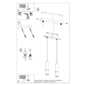 Lampă suspendată LOOPEZ 2 negru/golden - imagine 5