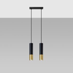 Lampă suspendată LOOPEZ 2 negru/golden - imagine 2