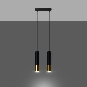 Lampă suspendată LOOPEZ 2 negru/golden - imagine 3