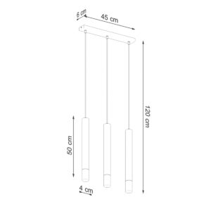 Lampă suspendată WEZYR 3 negru - imagine 4
