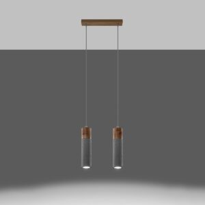 Lampă suspendată ZANE 2 gri - imagine 3