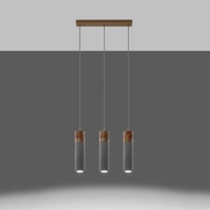 Lampă suspendată ZANE 3 gri - imagine 3