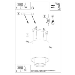 Plafonieră NESI negru - imagine 6