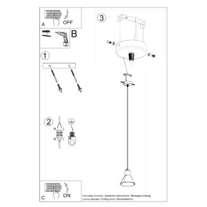 Lampă suspendată TALEJA 1 negru [ES111] - imagine 5