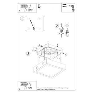 Plafonieră RIZA beton - imagine 5