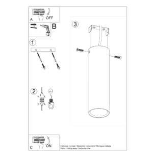 Plafonieră LAGOS 20 negru - imagine 8