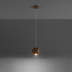 Lampă suspendată WOODY lemn natural - imagine 3