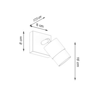 Lampă de perete NERO negru/cromo - imagine 4