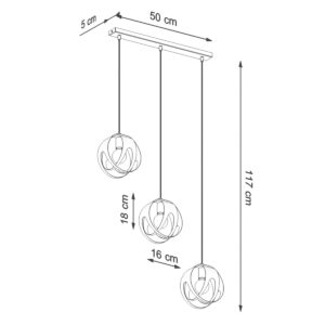 Lampă suspendată TULOS 3L alb - imagine 4