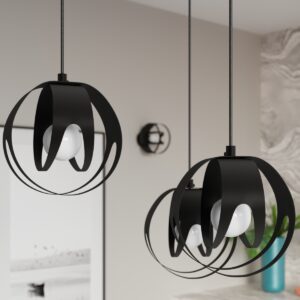Lampă suspendată TULOS 3L negru - imagine 7