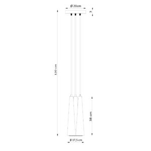 Lampă suspendată SULA 3P lemn natural - imagine 4