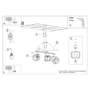Plafonieră BELUCI 3 alb - imagine 6